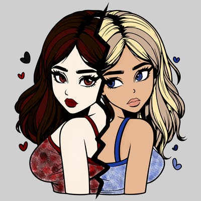 realistic girl split