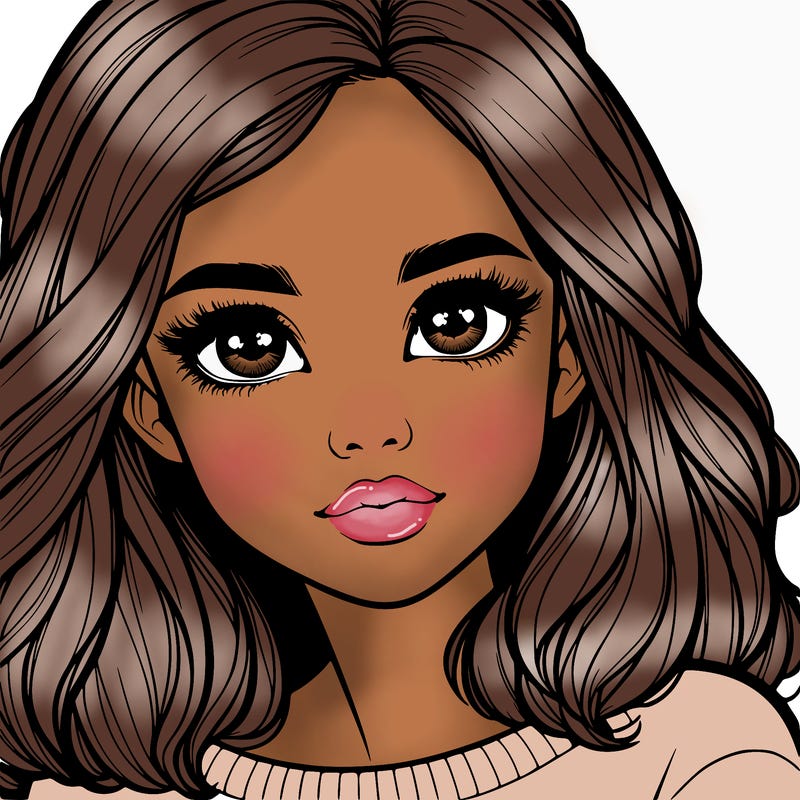 realistic girl whith cute eyes