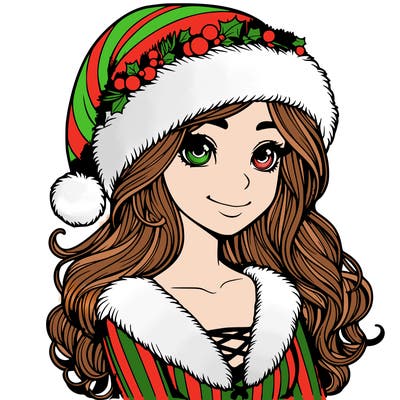 realistic christmas  girl