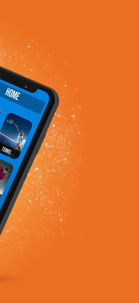 Fair Play - Live Scores - Tela de celular mostrando a categoria de tênis na página inicial do aplicativo Fair Play Live Scores