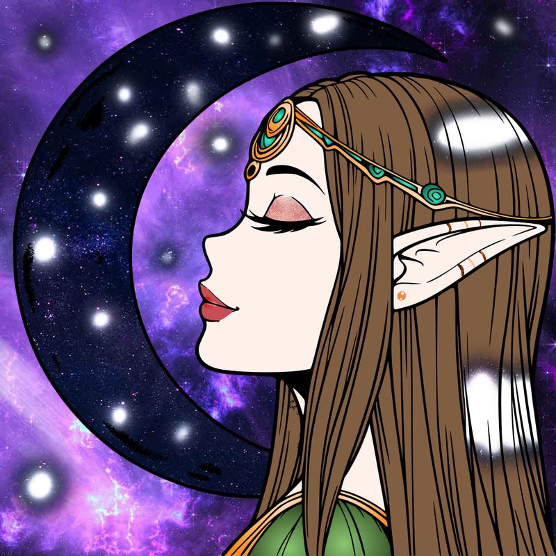 a realistic moon elf