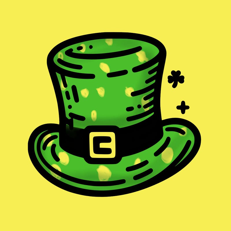 st patrick hat with thin lines