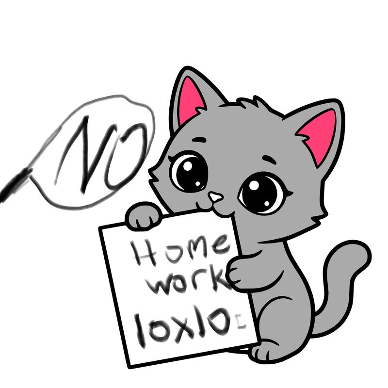 a small cat with a blank sheet of paper in its hand. the cat is sooooooo cute!