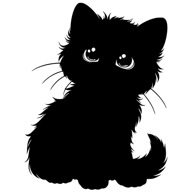 realistic black kitten