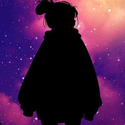 realistic girl with a oversized sweatshirt on and a bun