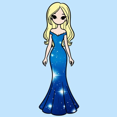 girl in long fitted dress