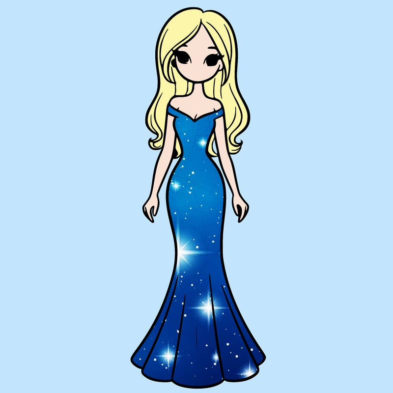 girl in long fitted dress