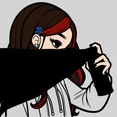 a realistic girl spray painting