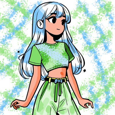 girl in a cute crop top