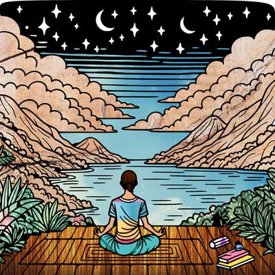 yoga with a pretty view