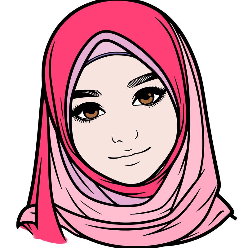 realistic girl with hijap