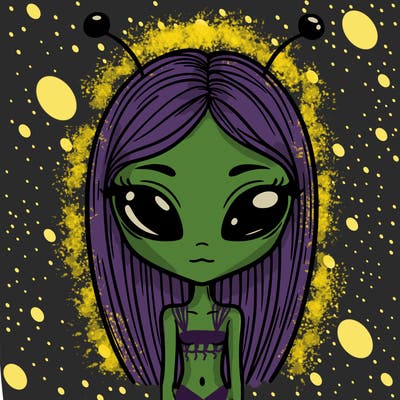 alien girl that looks almost human