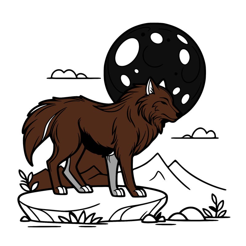 wolf moonlight