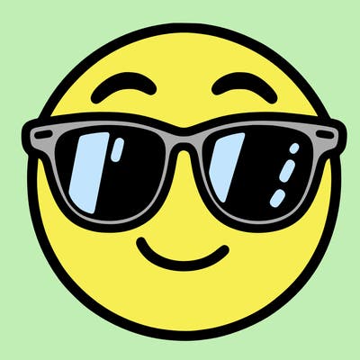 emoji with sunglasses