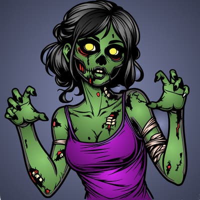 realistic zombie girl