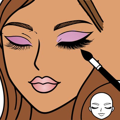 face with make up look