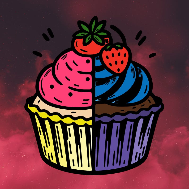 split cupcake