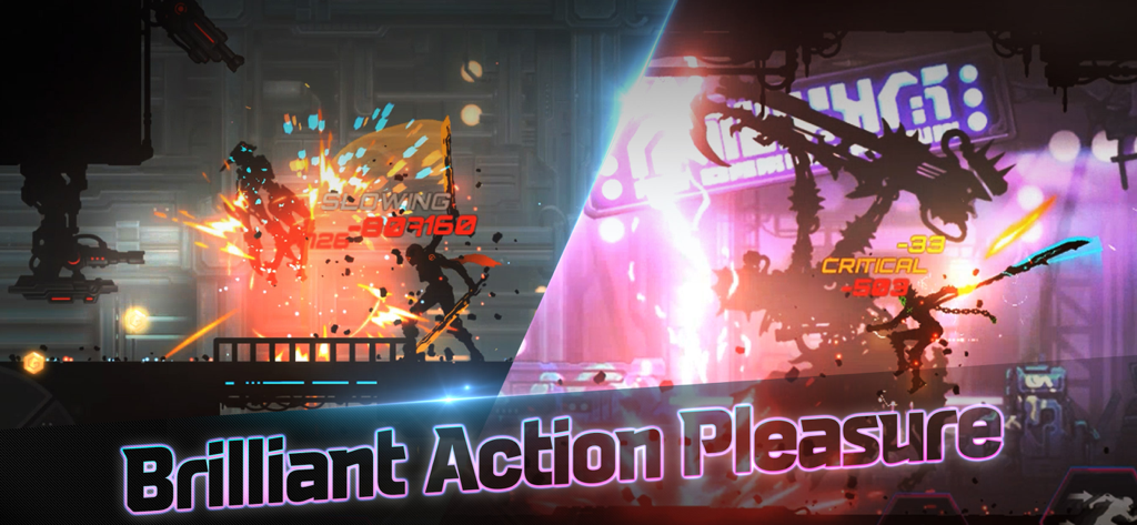 Undestroyed : Roguelike ARPG - High intensity shadow action combat with neon effects in Undestroyed Roguelike ARPG