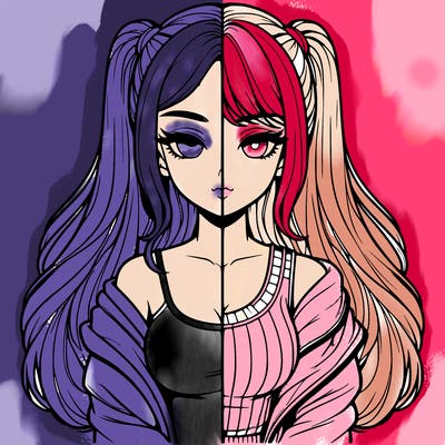 realistic girl split