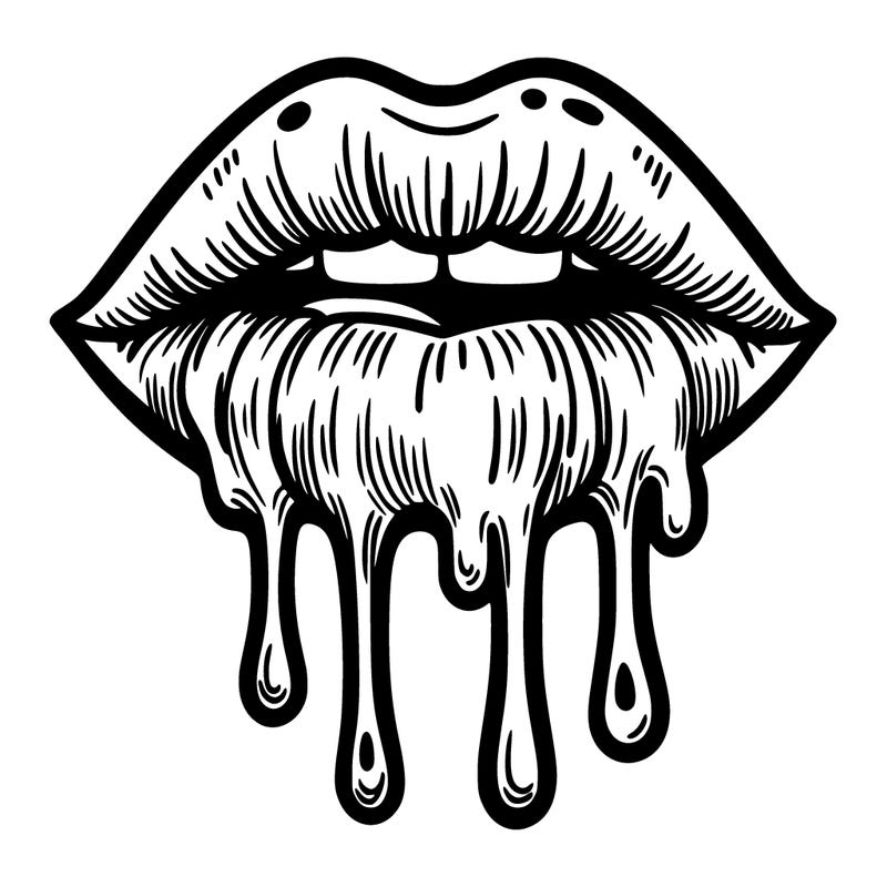 dripping lips