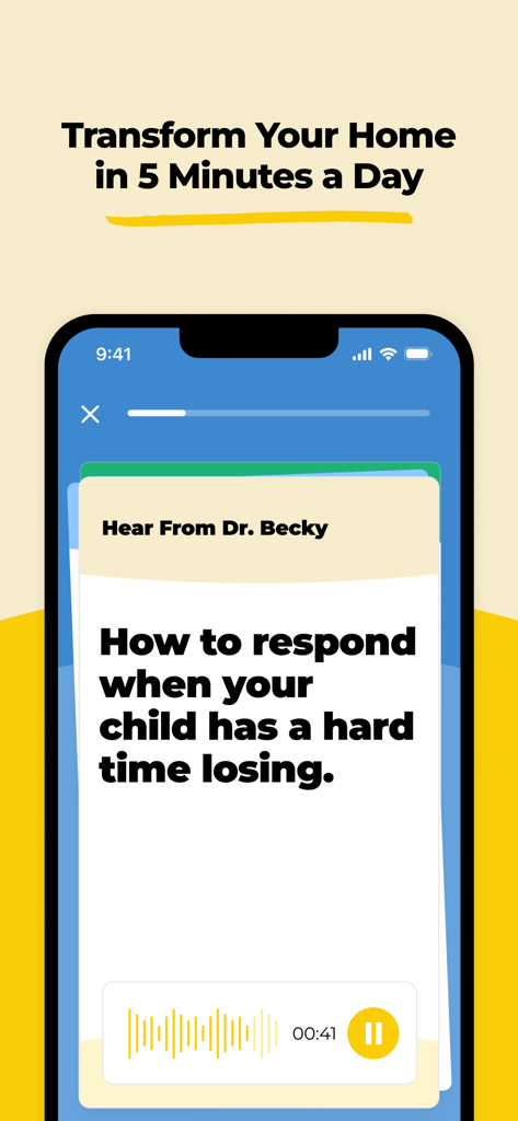 Good Inside: Parenting - Dr Becky audio lesson in the Good Inside app on how to respond when a child has a hard time losing
