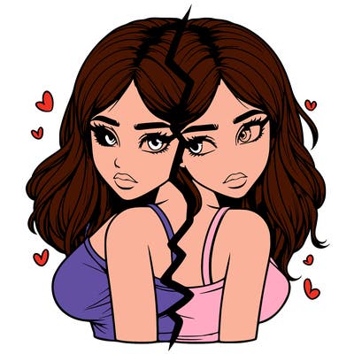 realistic girl split