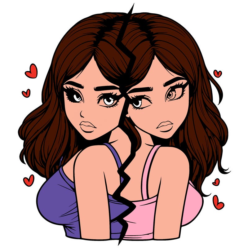 realistic girl split