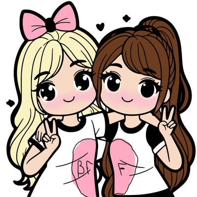 two girl bffs