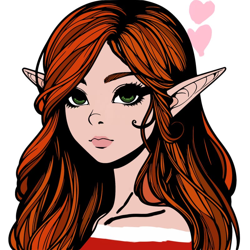 elf girl realistic dark fantasy