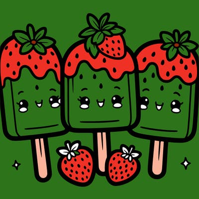 strawberry popsicles