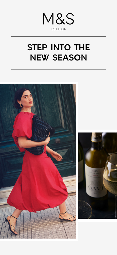 M&S ASIA – Fashion & Food - Promotional banner for MS Asia featuring new season fashion and gourmet food