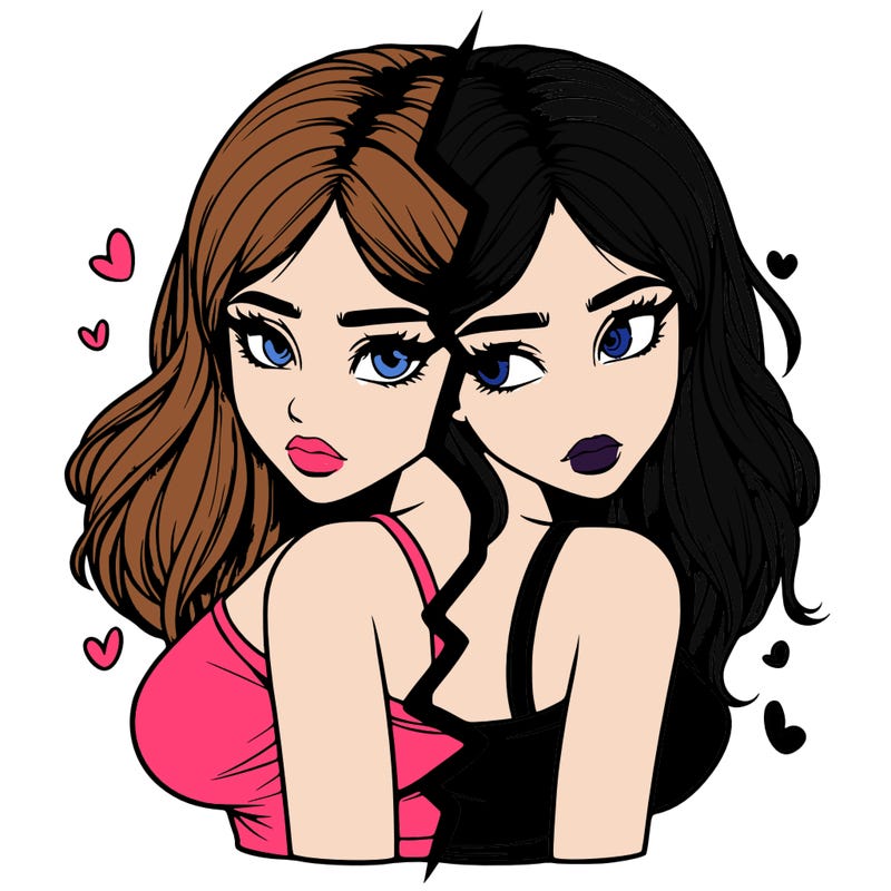 realistic girl split