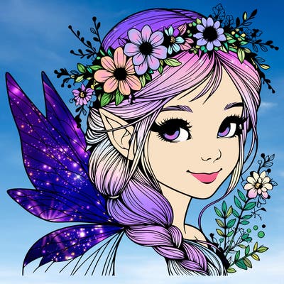 beautiful realistic fairy portrait