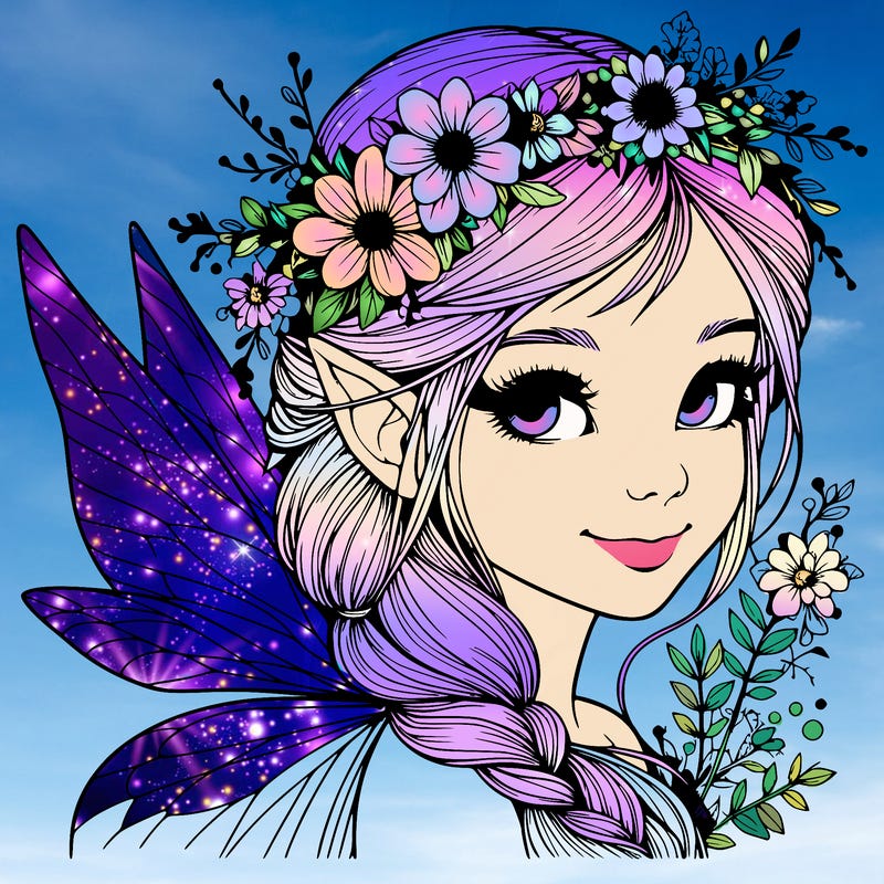 beautiful realistic fairy portrait