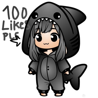 girl in shark onesie