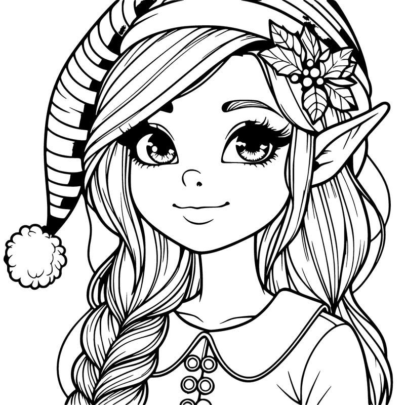 realistic girl christmas elf