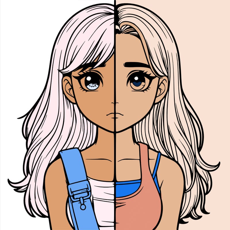 realistic girl split